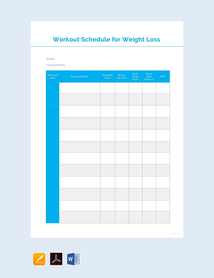 45+ Workout Schedule Templates - PDF, Docs