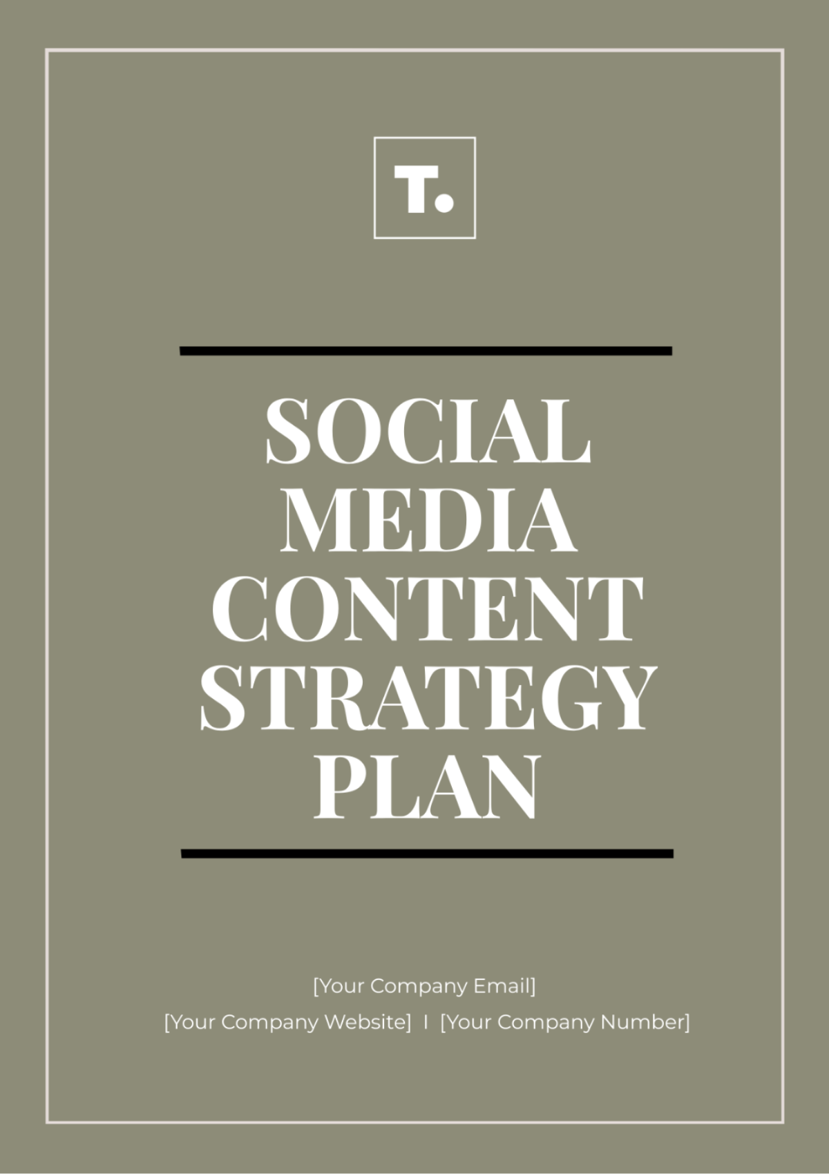 Social Media Content Strategy Plan Template