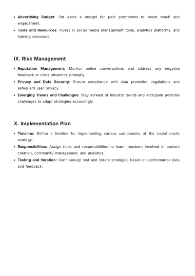 Free Social Media Strategic Plan Template to Edit Online