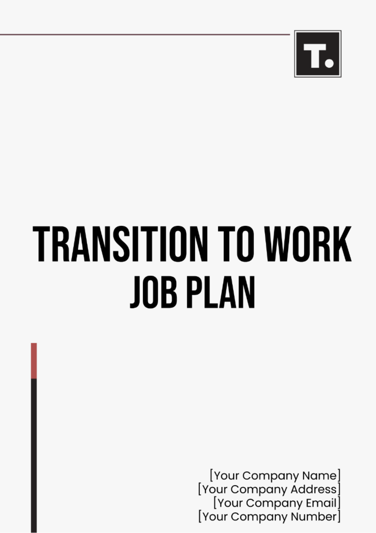 Transition to Work Job Plan Template