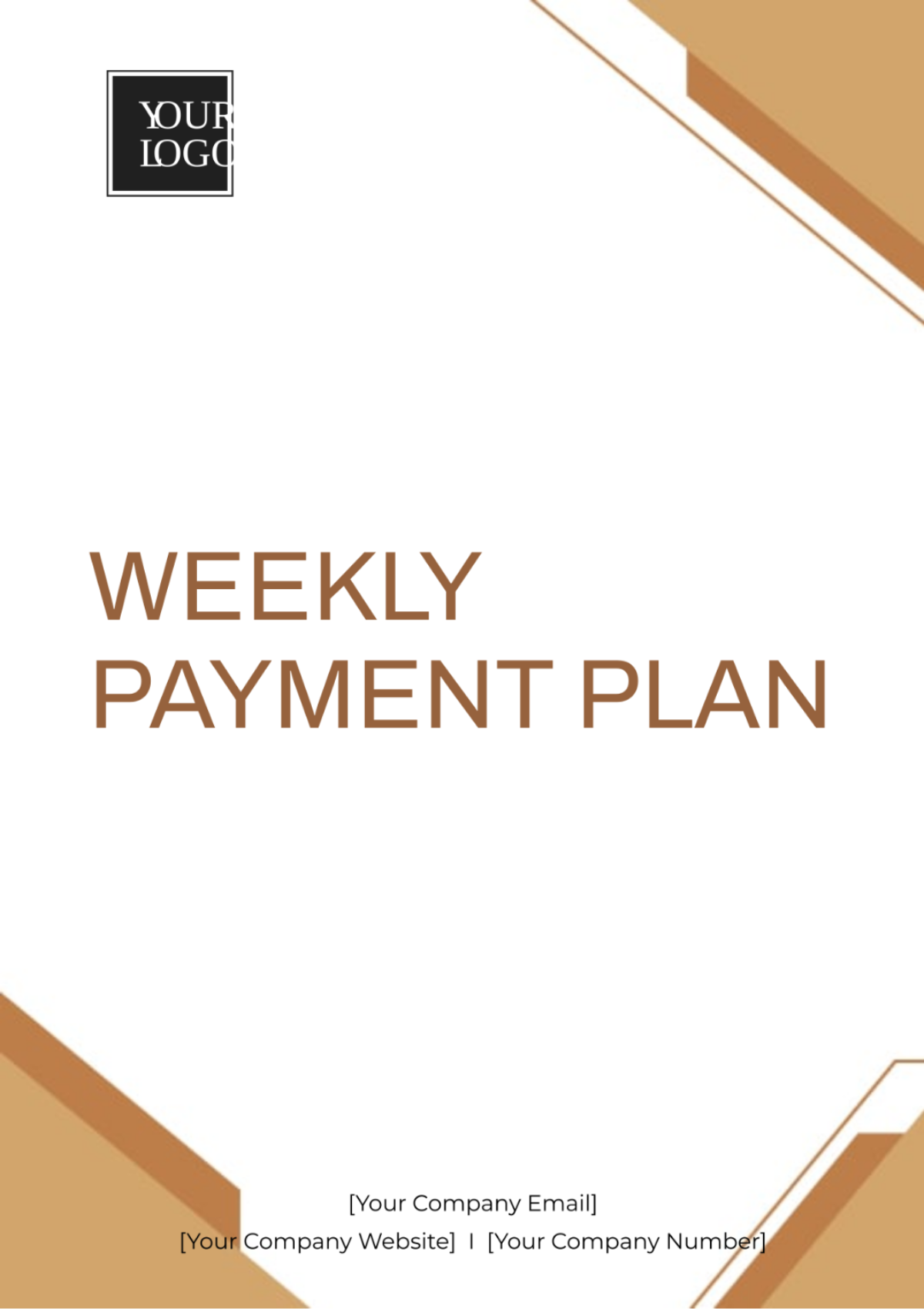 Weekly Payment Plan Template