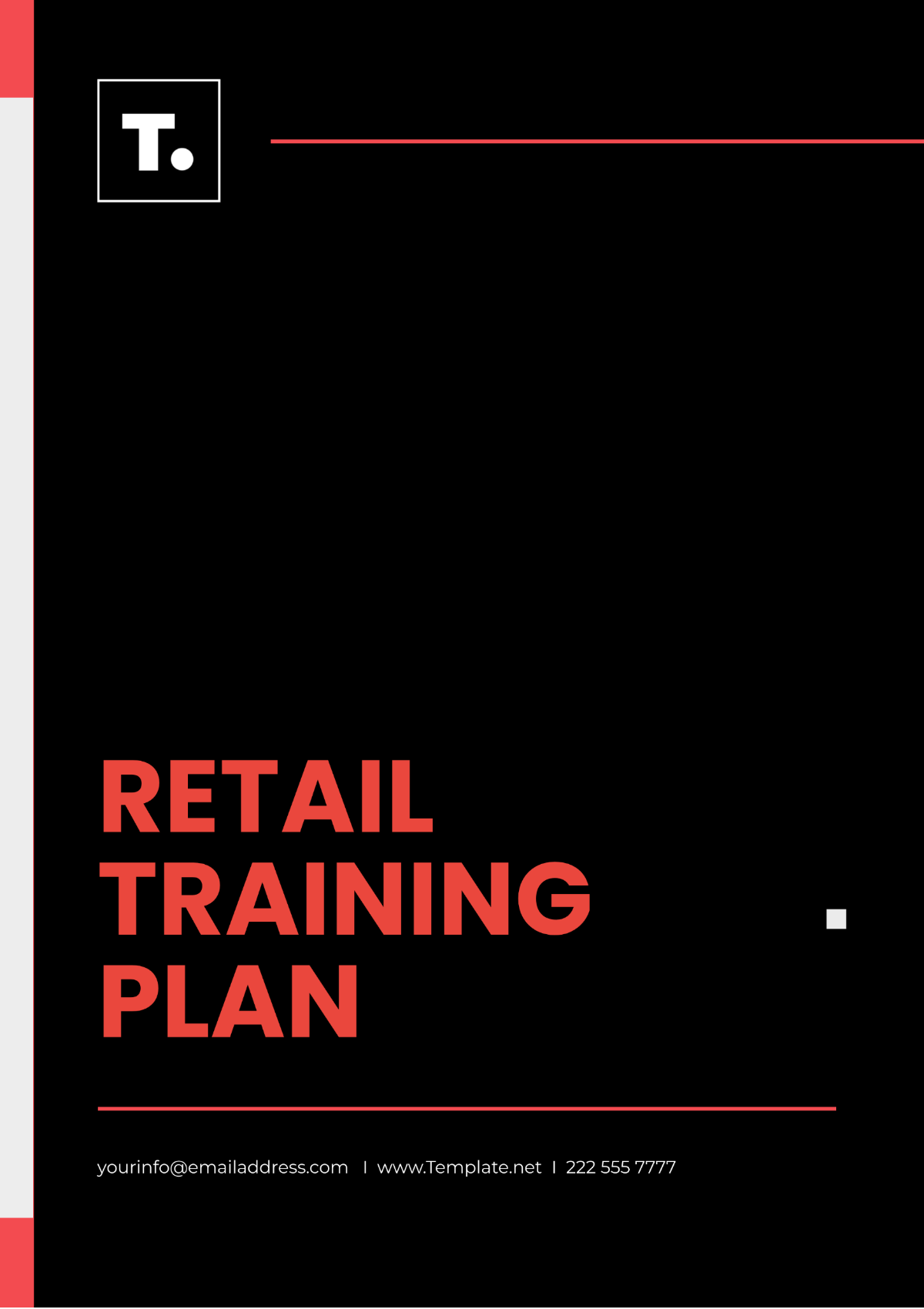Retail Training Plan Template