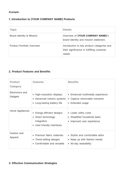 Free Retail Training Plan Outline Template to Edit Online