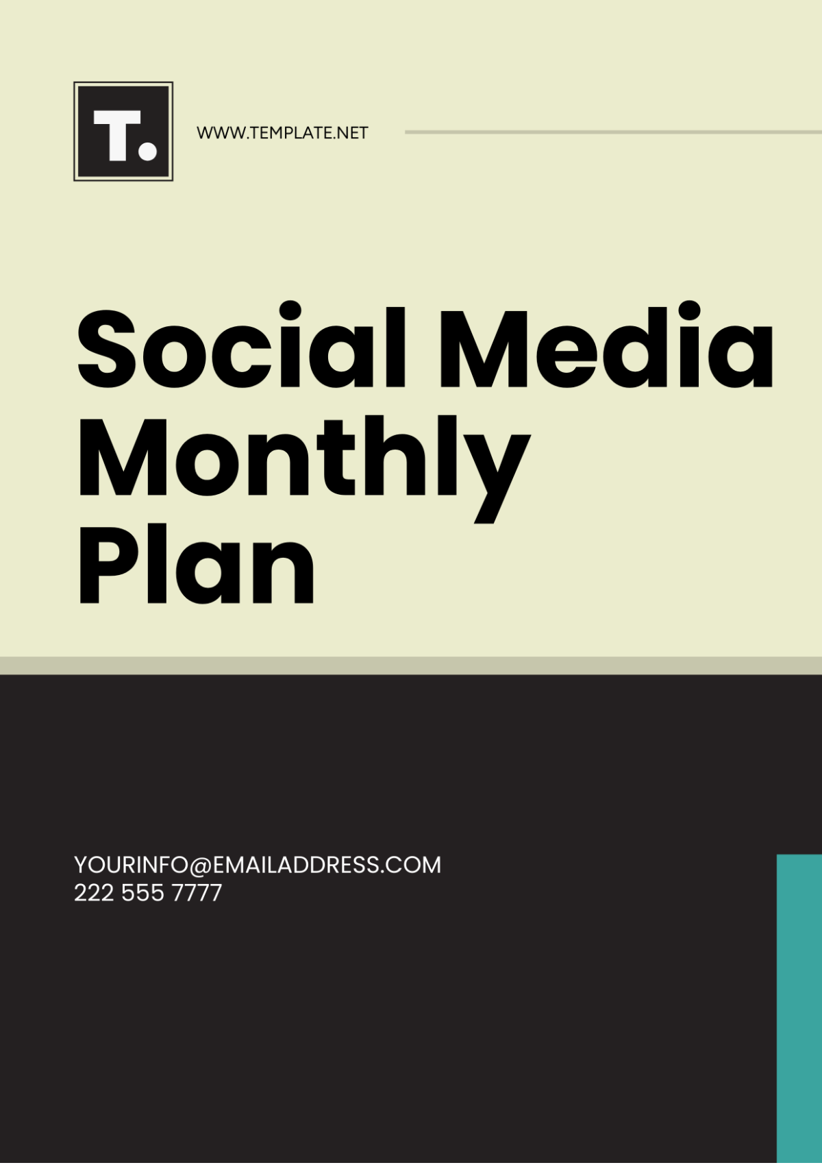 Social Media Monthly Plan Template