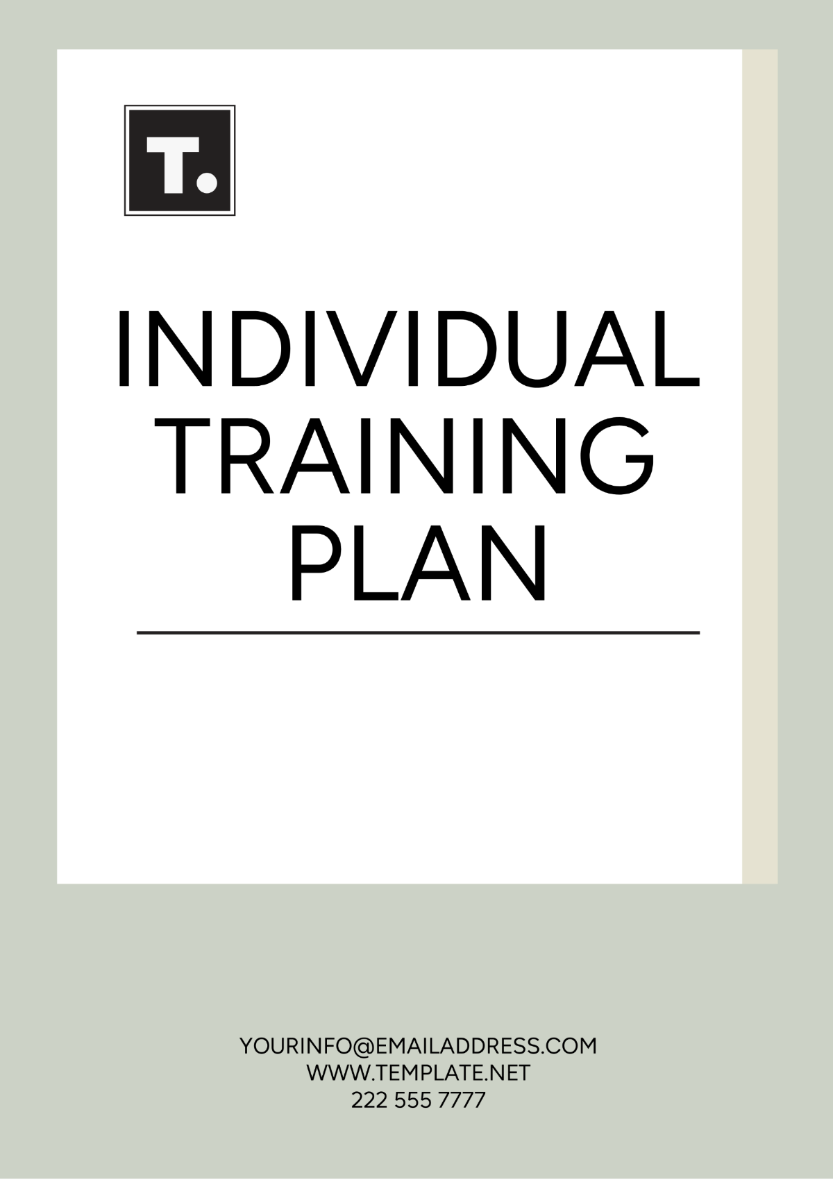 Individual Training Plan Template