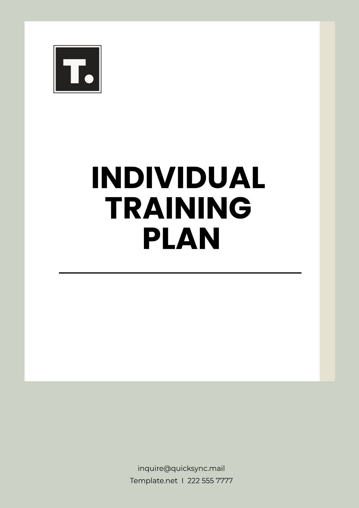 Individual Training Plan Template - Edit Online & Download