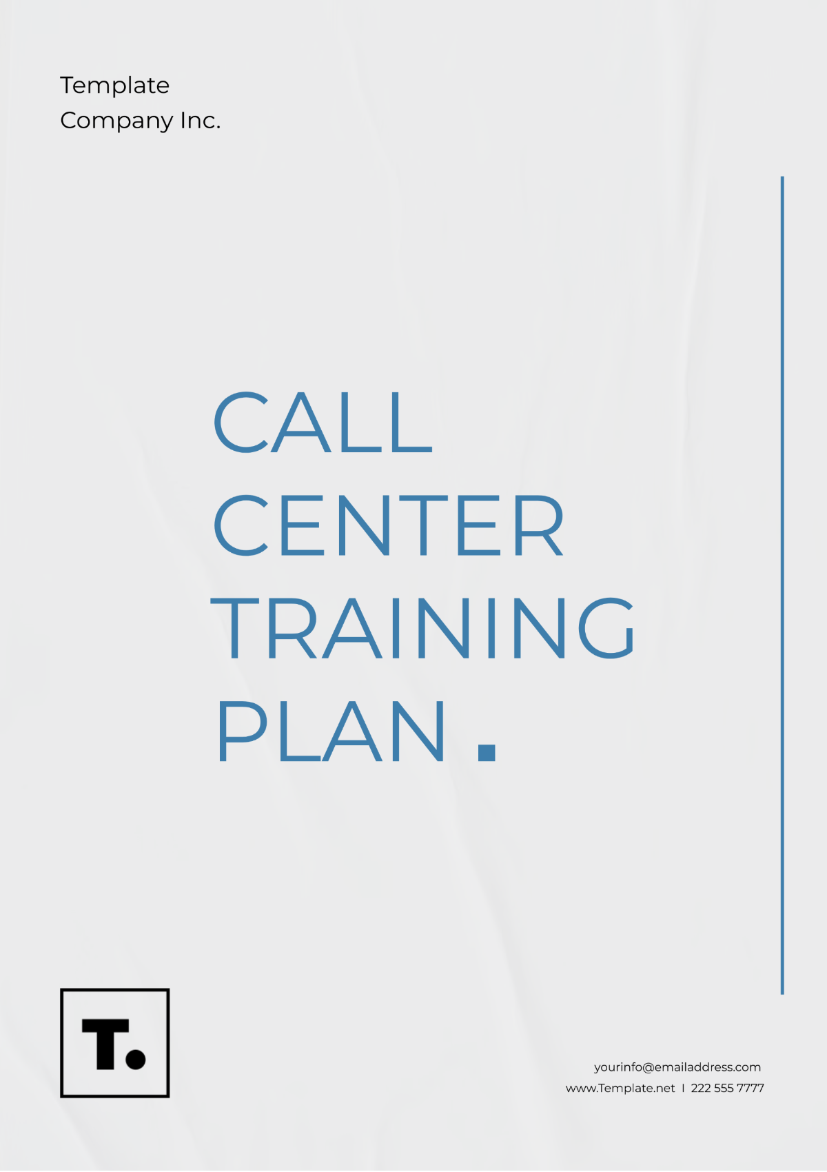 Call Center Training Plan Template