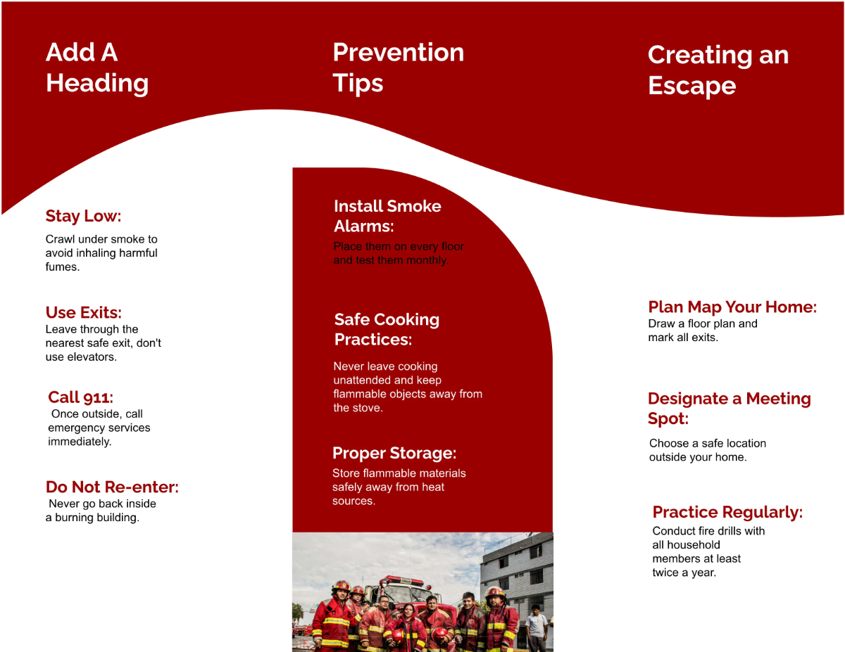 Free Fire Safety Brochure Template to Edit Online