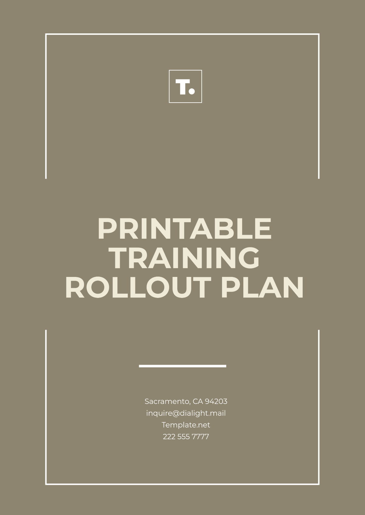 Printable Training Rollout Plan Template - Edit Online & Download