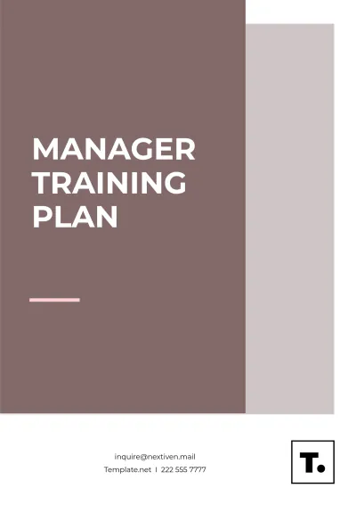Free Manager Training Plan Template to Edit Online
