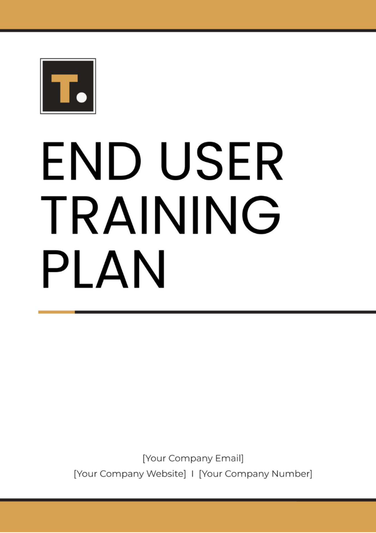 End User Training Plan Template - Edit Online & Download