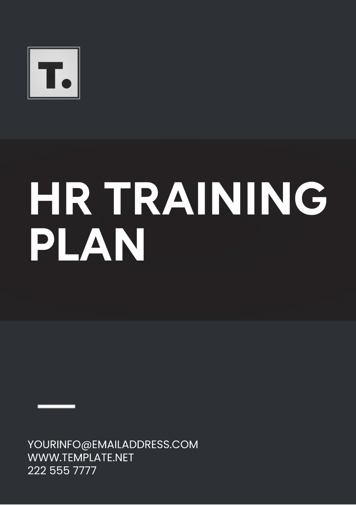 HR Training Plan Template