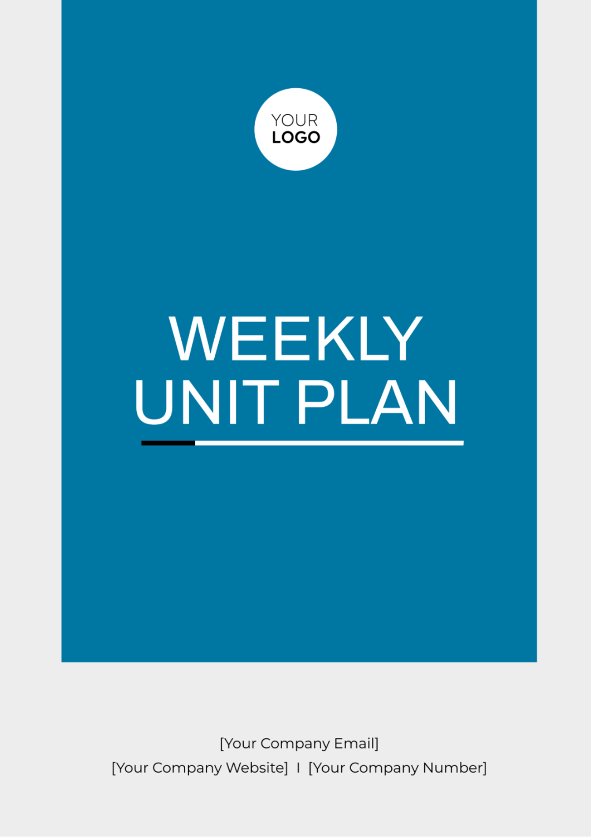 Weekly Unit Plan Template - Edit Online & Download