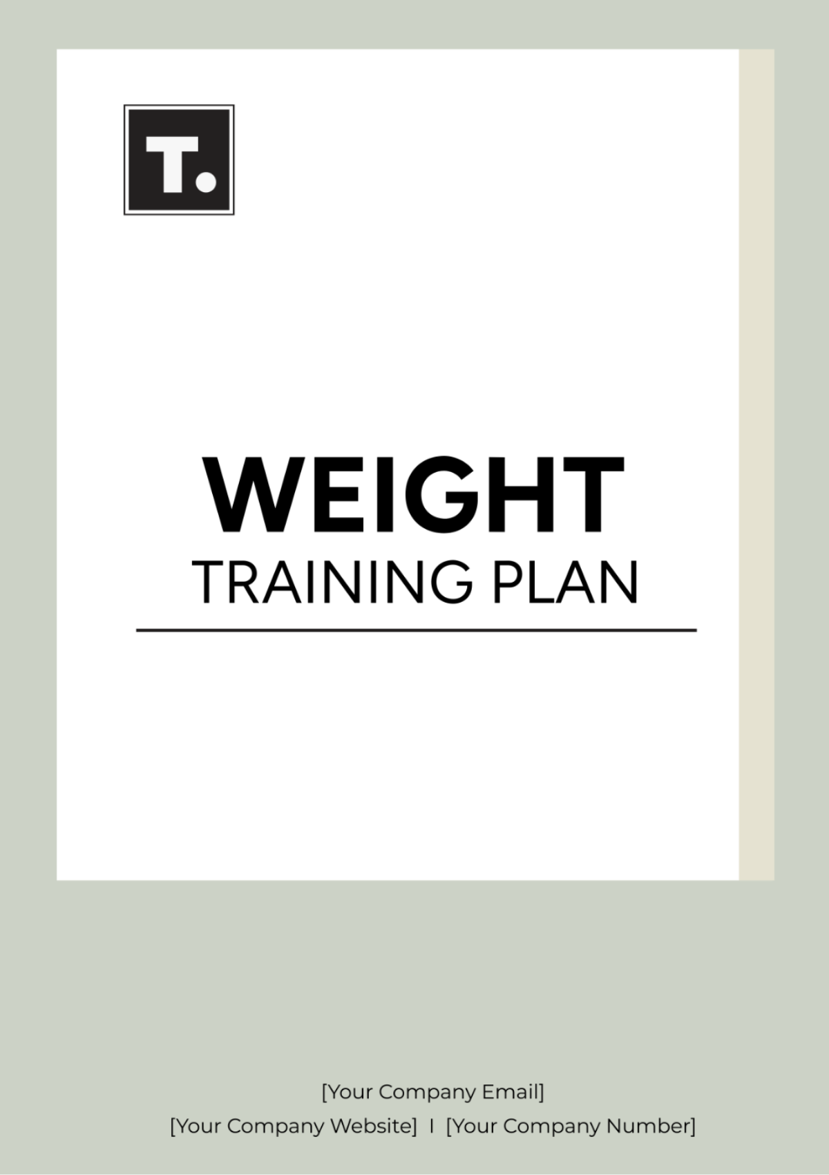 Weight Training Plan Template - Edit Online & Download