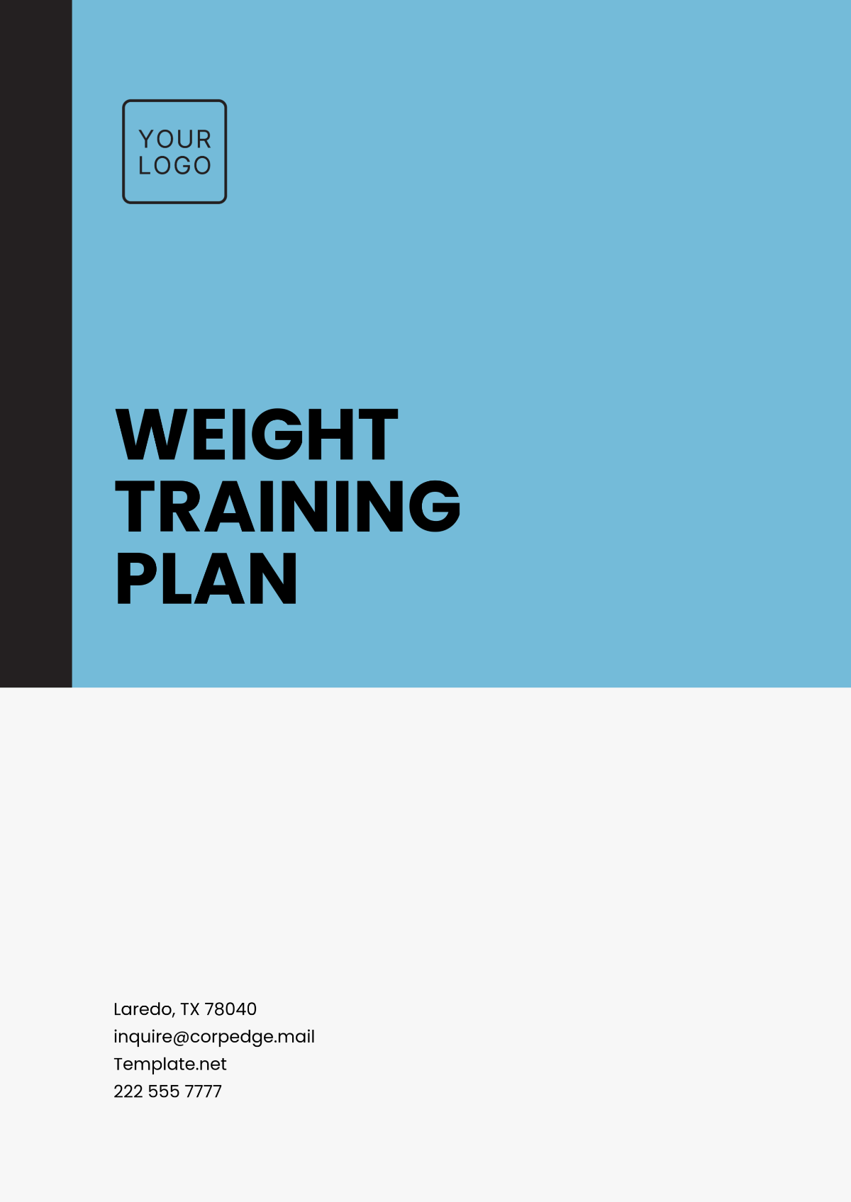 Weight Training Plan Template - Edit Online & Download