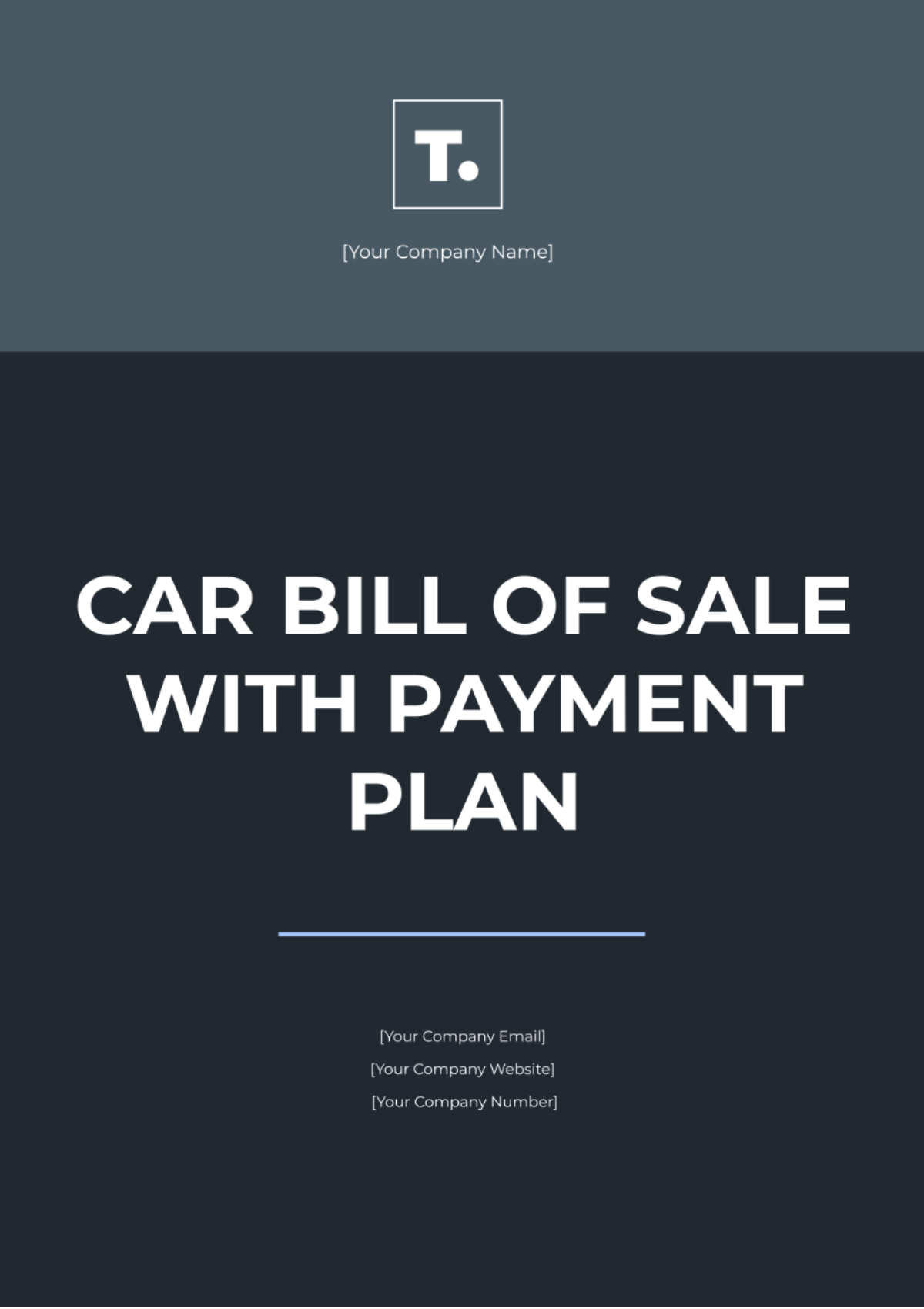 Car Bill Of Sale With Payment Plan Template - Edit Online & Download