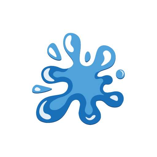 Blue Splash Blob Element