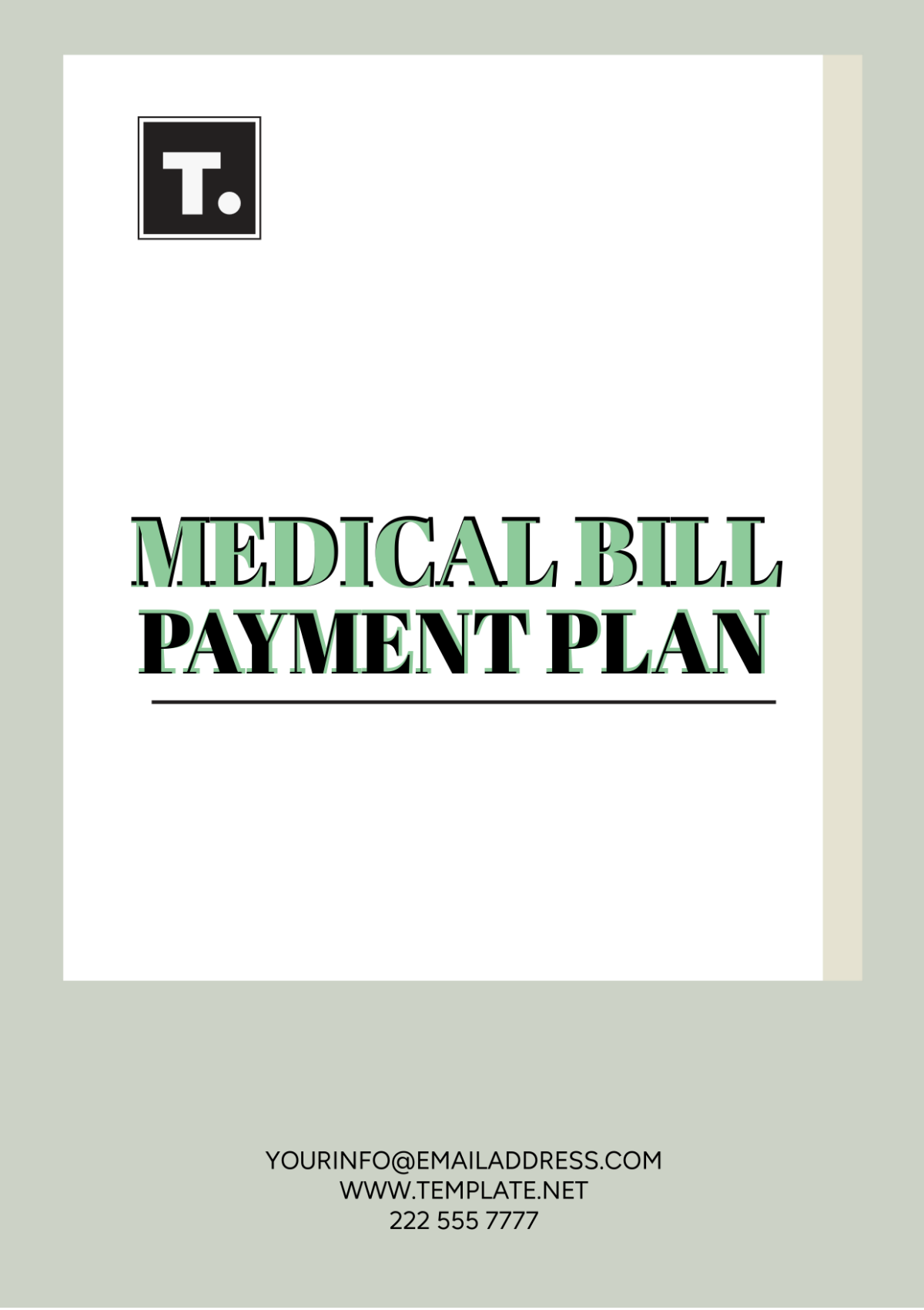 Medical Bill Payment Plan Template