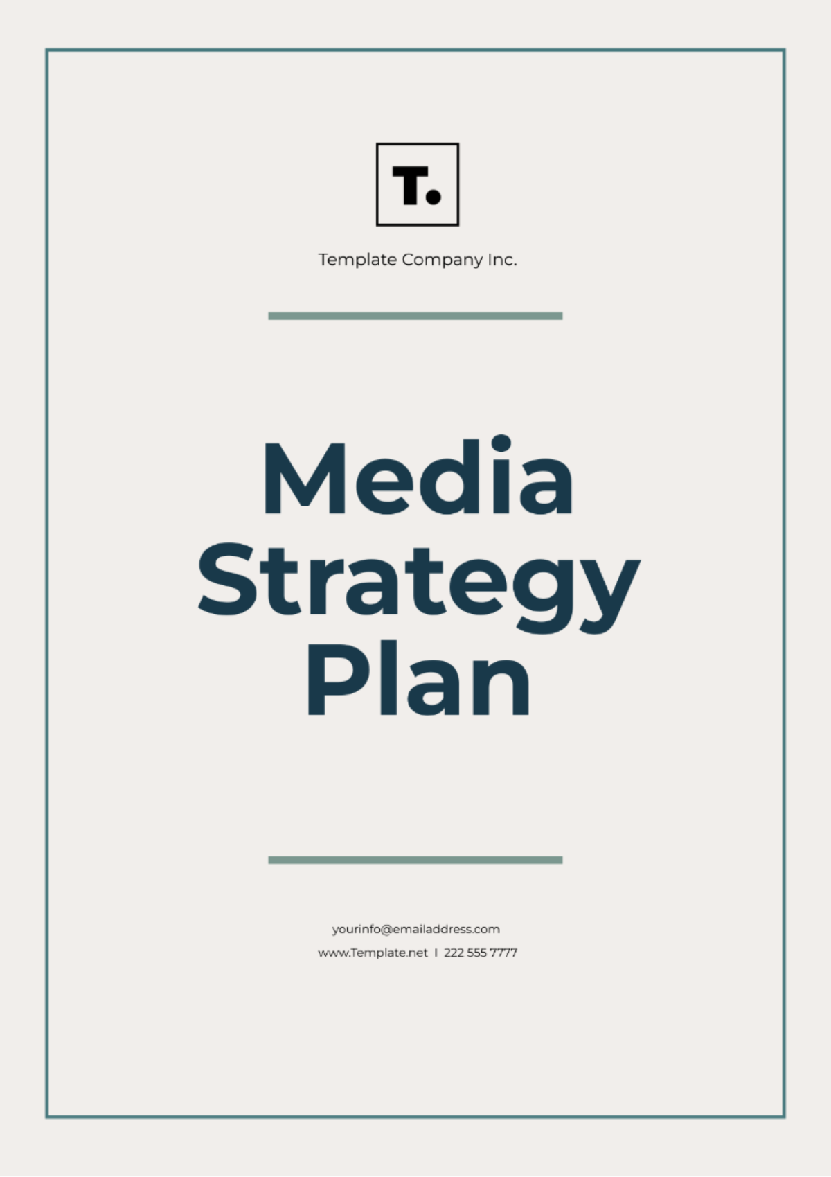 Media Strategy Plan Template