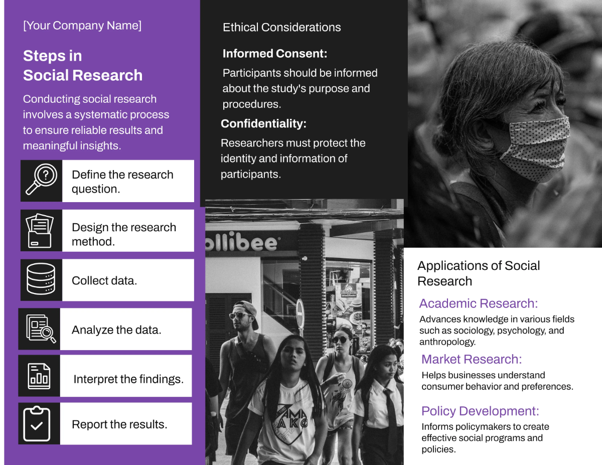 Free Social Research Brochure Template to Edit Online