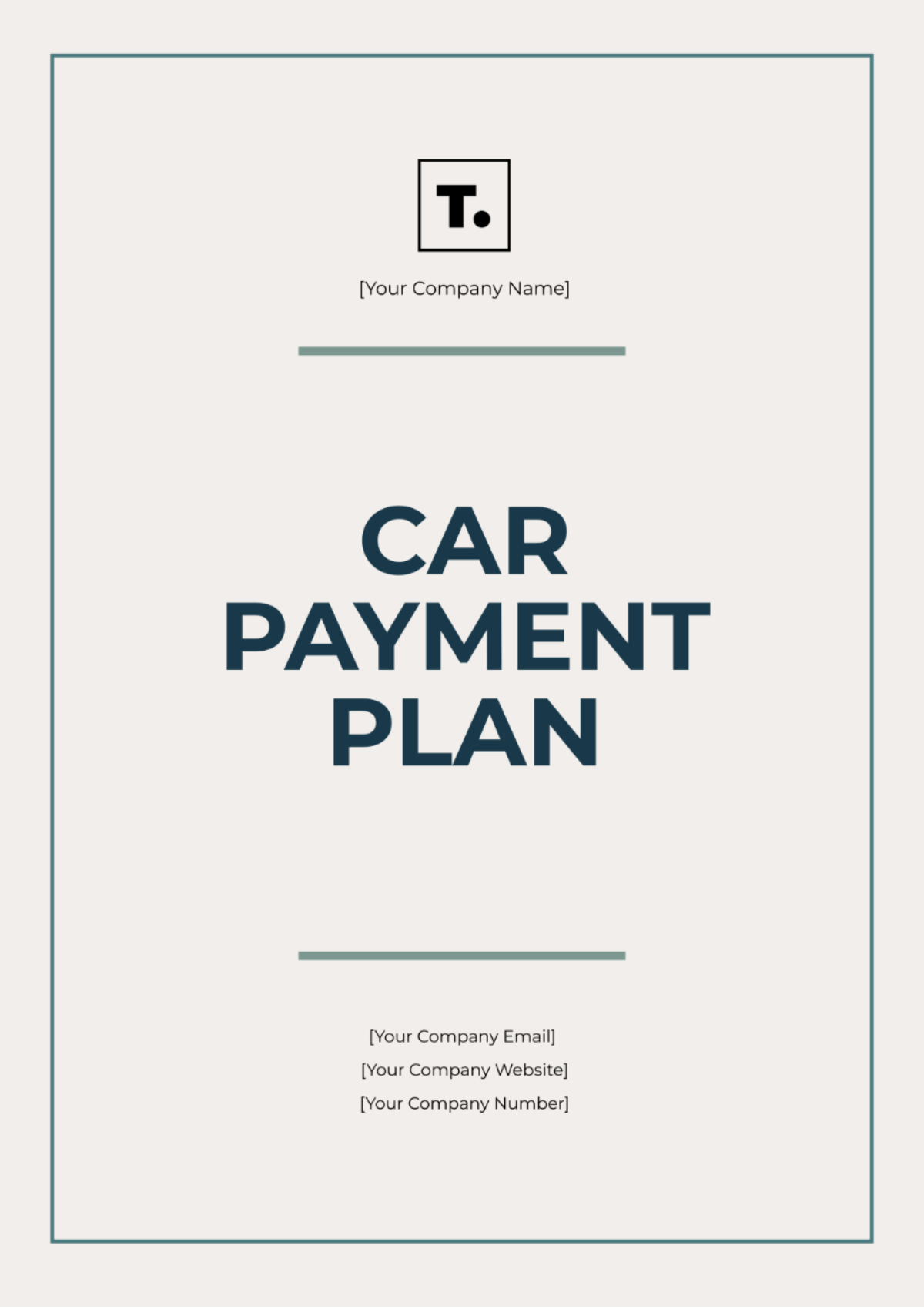 Car Payment Plan Template - Edit Online & Download