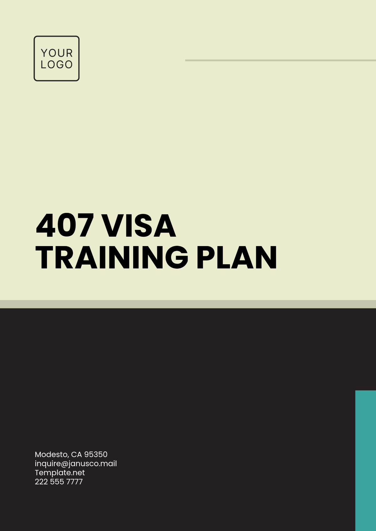 407 Visa Training Plan Template - Edit Online & Download