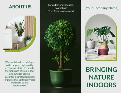 Free Decorative Plants Brochure Template to Edit Online