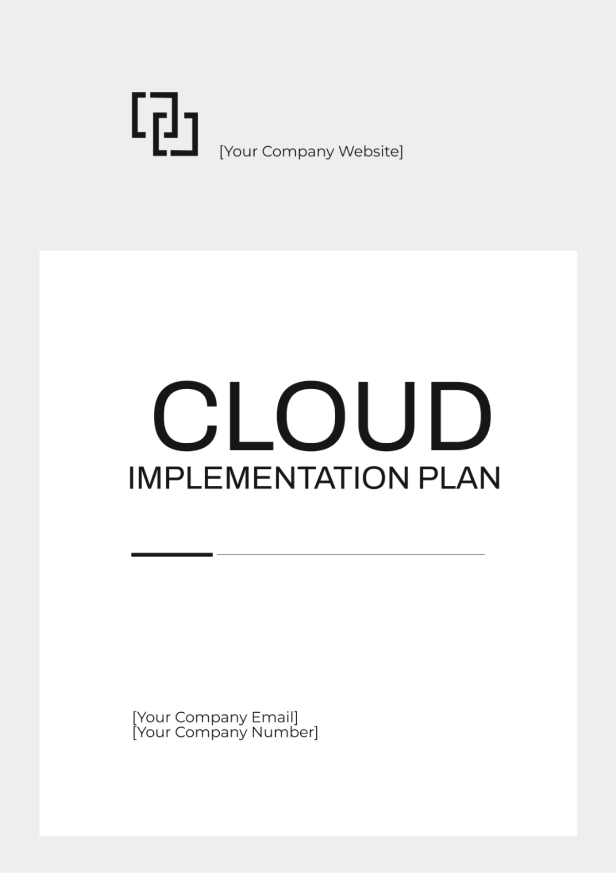 Cloud Implementation Plan Template - Edit Online & Download