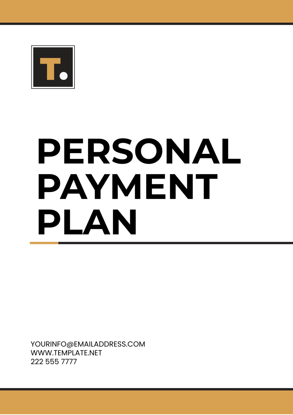 Free Personal Payment Plan Template