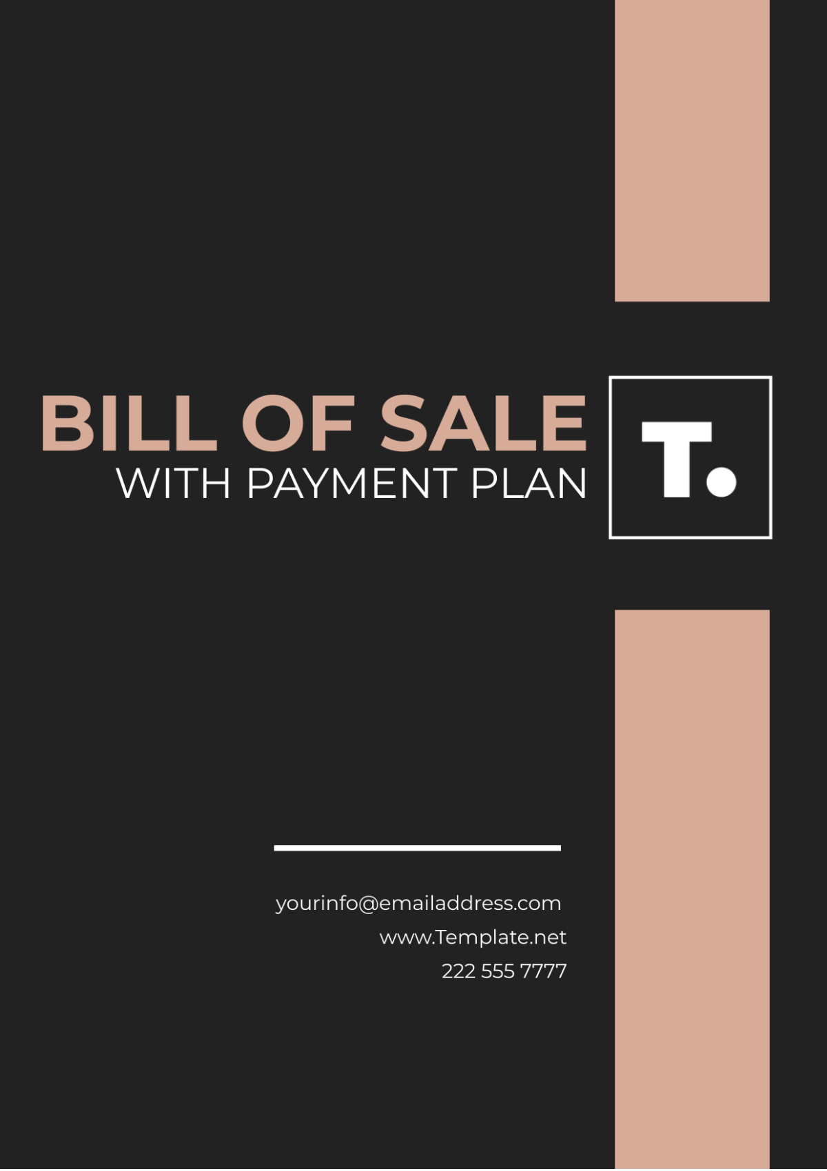 Free Bill Of Sale With Payment Plan Template