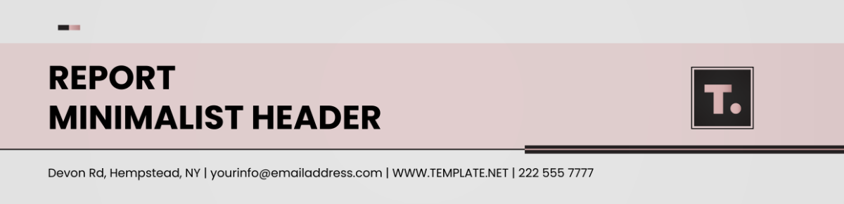 Report Minimalist Header Template - Edit Online & Download