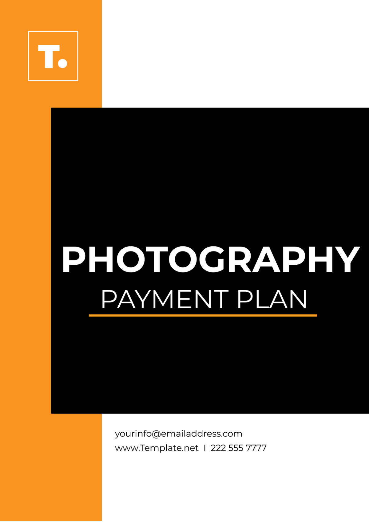 Free Photography Payment Plan Template