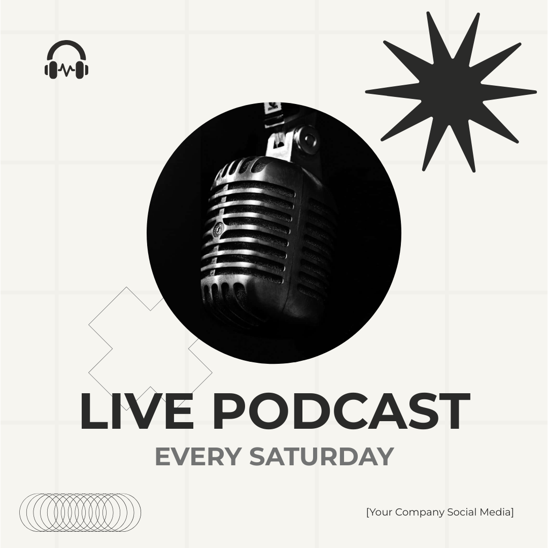 Podcast Live Talk Show Instagram Post