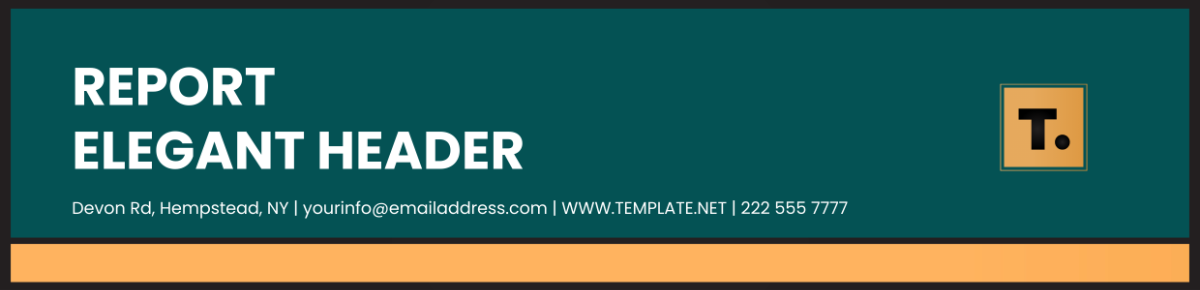 Report Elegant Header Template - Edit Online & Download