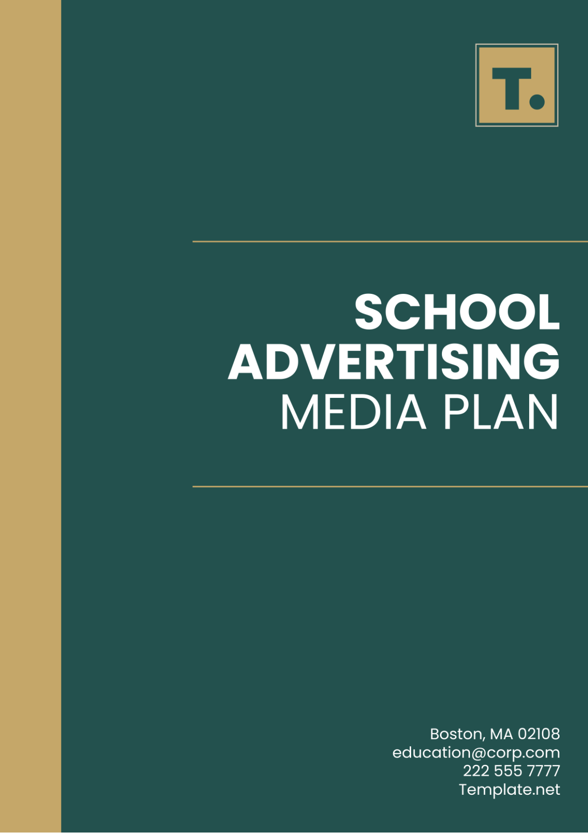 School Advertising Media Plan Template