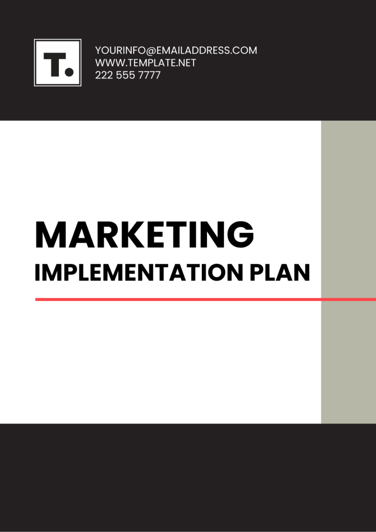 Marketing Implementation Plan Template - Edit Online & Download Example ...