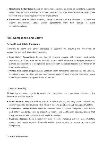 Free Restaurant Vendor Order Guide Template to Edit Online