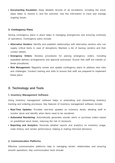 Free Restaurant Vendor Order Guide Template to Edit Online