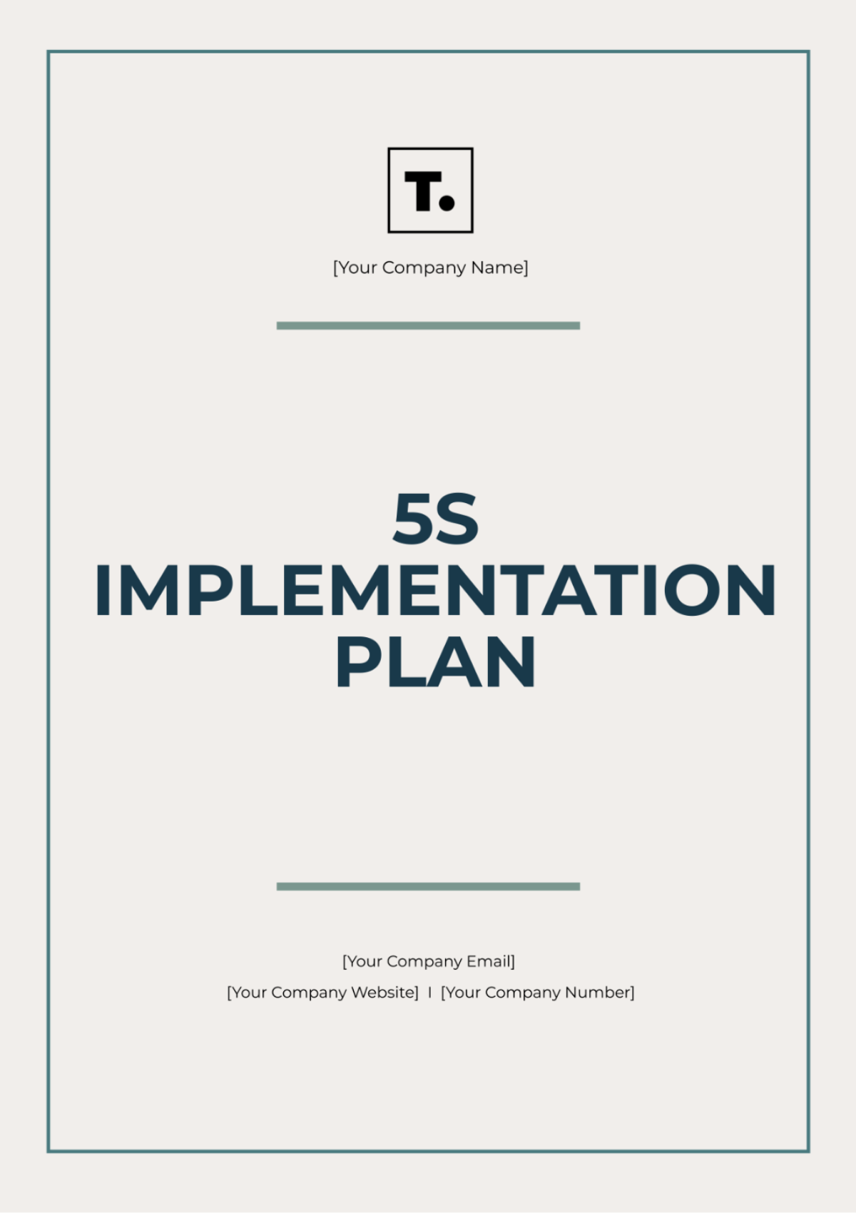 5S Implementation Plan Template - Edit Online & Download