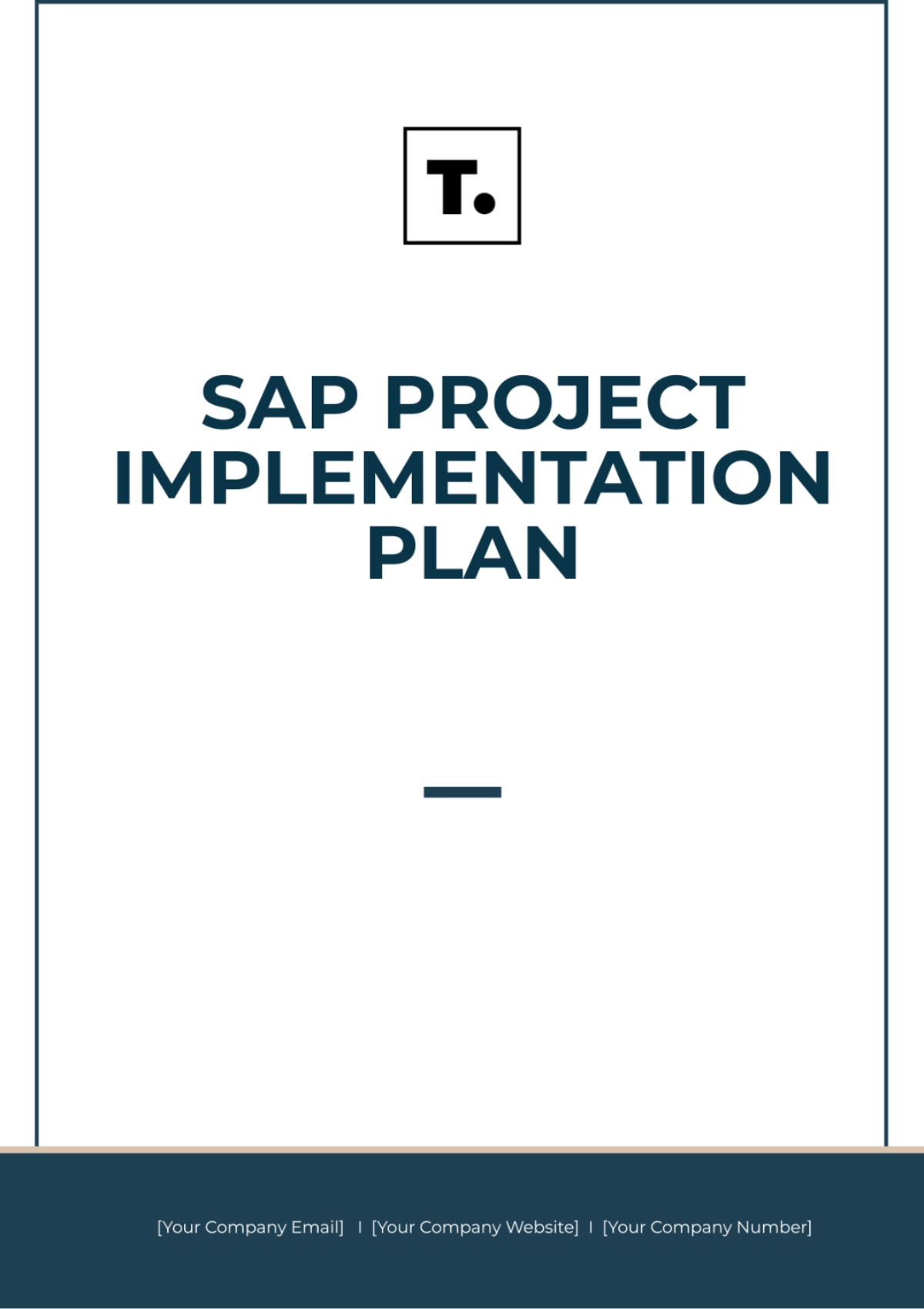 SAP Project Implementation Plan Template