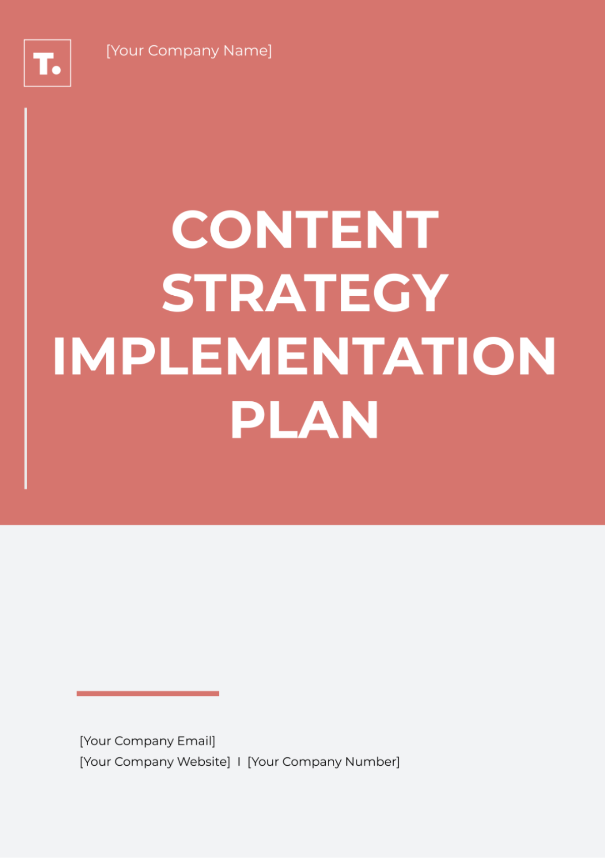 Content Strategy Implementation Plan Template