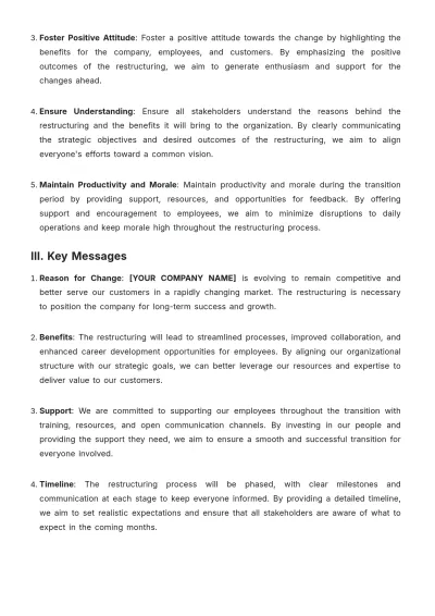 Free Organizational Change Management Communication Plan Template to Edit Online
