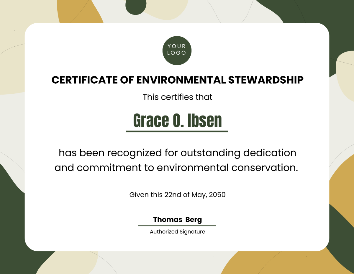 Environment Protection Certificate