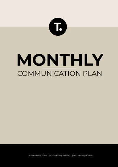 Free Monthly Communication Plan Template to Edit Online
