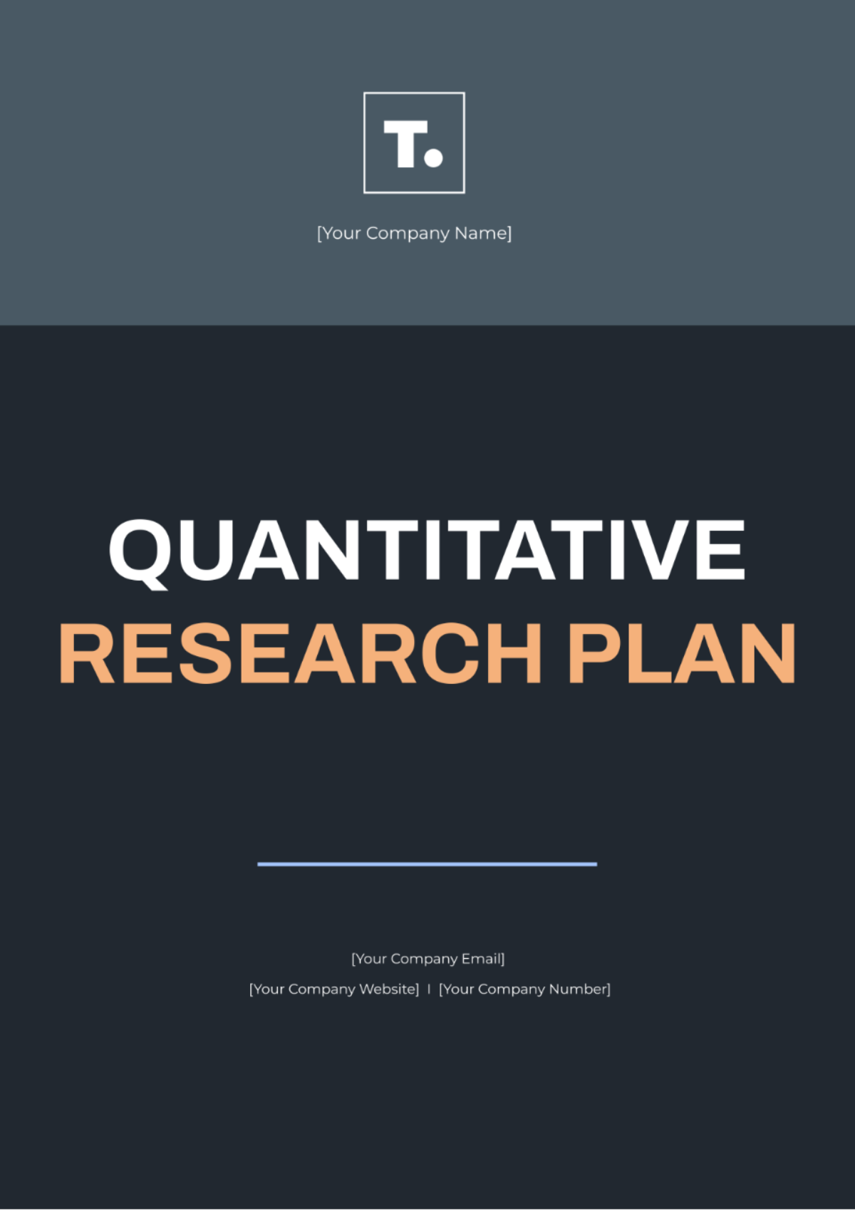 Quantitative Research Plan Template