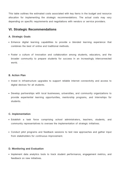 Free School Market Research Plan Template to Edit Online