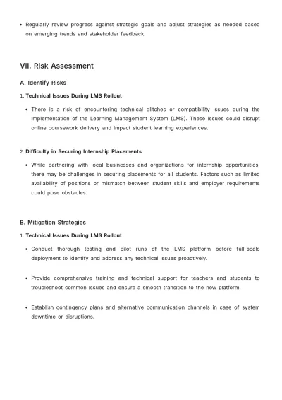 Free School Market Research Plan Template to Edit Online
