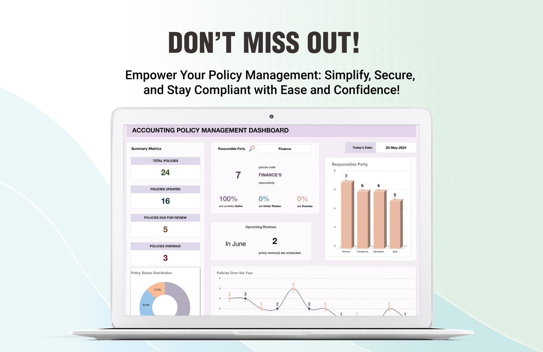 Accounting Policy Management Dashboard Template