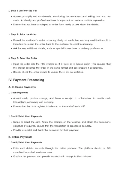Free Restaurant Order Guide Template to Edit Online