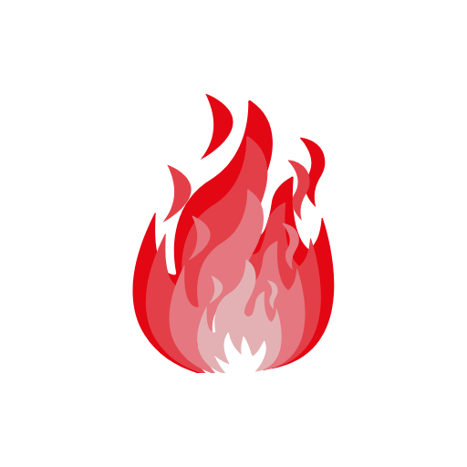 Red Colored Fire Flame Element